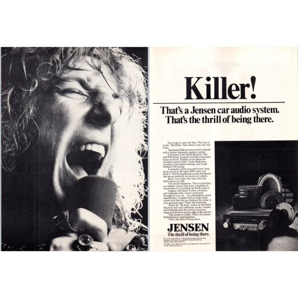 1979 Jensen R430 The Killer Car Stereo 2 Page Audiophile Man Can Wall Art